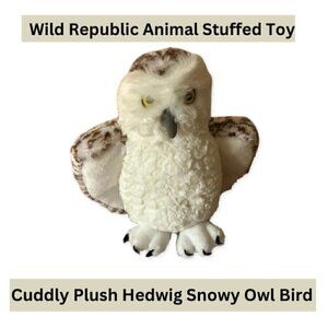 Wild Republic Animal Stuffed Toy Cuddly Plush Hedwig Snowy Owl Bird Girl's OS